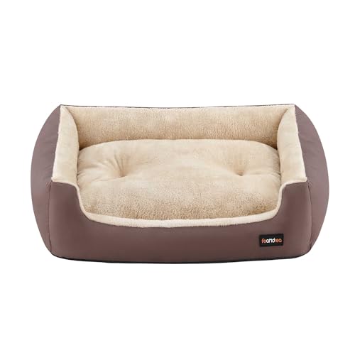 Feandrea Hundebett, Hundekorb mit Wendekissen, braun PGW002Z von Feandrea