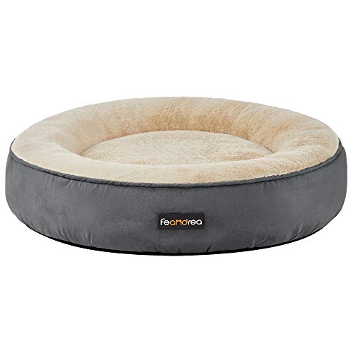 Feandrea Hundebett, Katzenbett, Donut, Ø 60 cm, dunkelgrau PGW060G02 von Feandrea