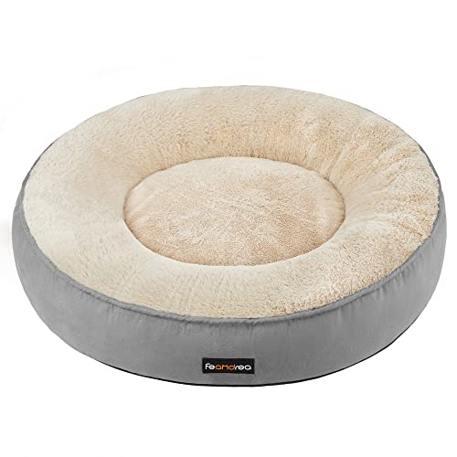 Feandrea Hundebett, Katzenbett, Donut, Ø 60 cm, hellgrau PGW060G01 von Feandrea