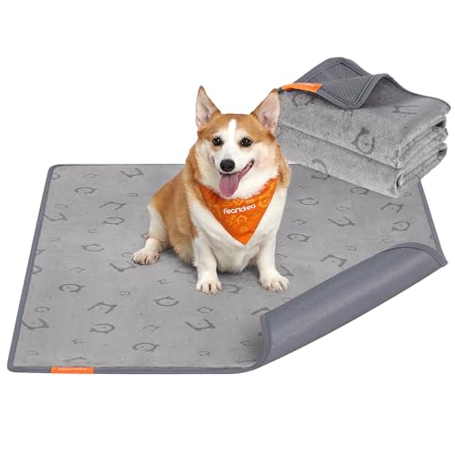 Feandrea Hundedecke, 2er Set, Wiederverwendbare Hundematte, 122 x 91 cm, L, wasserdicht, auslaufsicher, rutschfest, saugfähig für Hunde, Katzen, Kaninchen, Taubengrau PTD003G01 Feandrea Hundedecke, 2er Set, Wiederverwendbare Hundematte, 122 x 91 cm, L, wasserdicht, auslaufsicher, rutschfest, saugfähig für Hunde, Katzen, Kaninchen, Taubengrau PTD003G01 von Feandrea