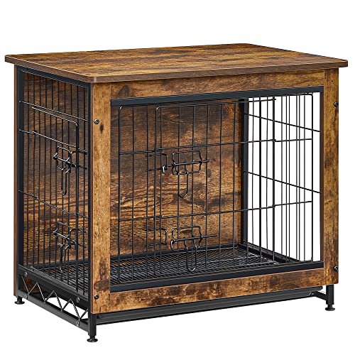 Feandrea Hundekäfig Möbel, Beistelltisch, Hundebox, Moderne Hundehütte Indoor für Hunde bis zu 14 kg, hochbelastbar, Hundehaus für Zuhause, herausnehmbares Tablett, 2 Türen, vintagebraun PFC001X01 Feandrea Hundekäfig Möbel, Beistelltisch, Hundebox, Moderne Hundehütte Indoor für Hunde bis zu 14 kg, hochbelastbar, Hundehaus für Zuhause, herausnehmbares Tablett, 2 Türen, vintagebraun PFC001X01 von Feandrea