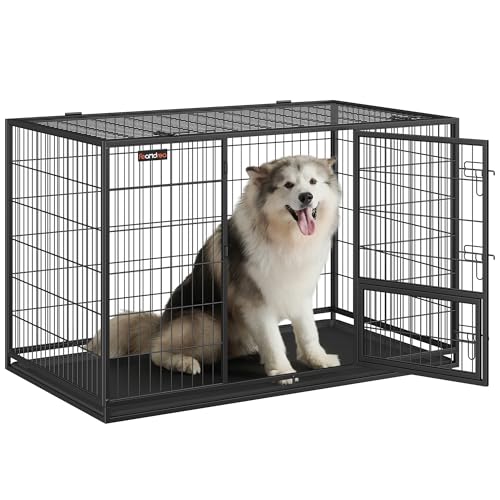 Feandrea Hundekäfig hochbelastbar, Gitterbox, transportabler Haustierkäfig, 139 x 79 x 87 cm, für große Hunde, sicher, 2 abnehmbare Türen, Welpenauslauf, XXXL, tintenschwarz PPD004B01 Feandrea Hundekäfig hochbelastbar, Gitterbox, transportabler Haustierkäfig, 139 x 79 x 87 cm, für große Hunde, sicher, 2 abnehmbare Türen, Welpenauslauf, XXXL, tintenschwarz PPD004B01 von Feandrea