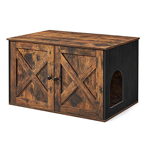 Feandrea Katzenhaus, Katzenklo-Schrank mit herausnehmbarer Trennwand, Tisch, 80 x 53 x 50 cm, vintagebraun-schwarz PCL002X02 Feandrea Katzenhaus, Katzenklo-Schrank mit herausnehmbarer Trennwand, Tisch, 80 x 53 x 50 cm, vintagebraun-schwarz PCL002X02 von Feandrea