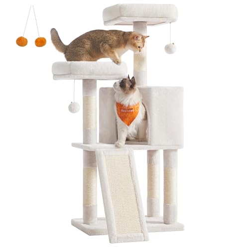 Feandrea Kratzbaum, Katzenbaum, 115 cm, Kratzbrett, cremeweiß PCT141W02 Feandrea Kratzbaum, Katzenbaum, 115 cm, Kratzbrett, cremeweiß PCT141W02 von Feandrea