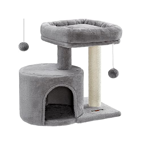 Feandrea Kratzbaum klein, Katzenbaum mit Sisalstamm, Katzenkratzbaum mit gepolsterter Plattforme, für Kätzchen, hellgrau PCT50W Feandrea Kratzbaum klein, Katzenbaum mit Sisalstamm, Katzenkratzbaum mit gepolsterter Plattforme, für Kätzchen, hellgrau PCT50W von Feandrea