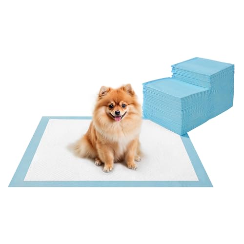 Feandrea Welpen-Unterlagen 100er Set, für Hunde und Welpen, Puppy Pads, Trainingspads, auslaufsicheres Design, schnell trocknend, 60 x 45 cm, blau-weiß PTD046W01 Feandrea Welpen-Unterlagen 100er Set, für Hunde und Welpen, Puppy Pads, Trainingspads, auslaufsicheres Design, schnell trocknend, 60 x 45 cm, blau-weiß PTD046W01 von Feandrea