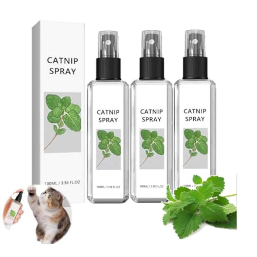 Feaolala Herbal Cat Joy 100 ml Kräuter-Katzenfreude-Spray, Katzenminze-Spray für Indoor-Katzen, zur Linderung von Angstzuständen, geeignet für Sofa, Türrahmen, Sessel, Haustierbedarf, Geschenk für von Feaolala