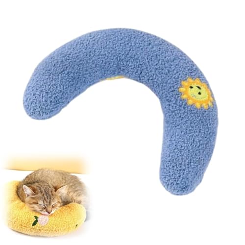 Feaolala Kleines Kissen für Katzen, modischer Nackenschutz, tiefer Schlaf, U-förmiges Kissen, halbes Donut-Katzen- und Hundebett für Katzen oder kleine Hunde, halbes Donut-Kuscheltier für Katzen zum Feaolala Kleines Kissen für Katzen, modischer Nackenschutz, tiefer Schlaf, U-förmiges Kissen, halbes Donut-Katzen- und Hundebett für Katzen oder kleine Hunde, halbes Donut-Kuscheltier für Katzen zum von Feaolala