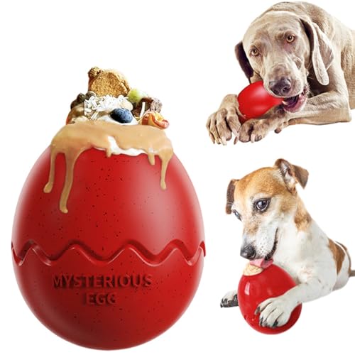 Futterball für Hunde, IQ Treat Spender Hundespielzeug mit Leckerli Befüllbar, Intelligenzspielzeug für Hunde Goße Hunde, Interaktive Snackball Hund Tiefkühlkost Ball (HTYH) von Feaolala