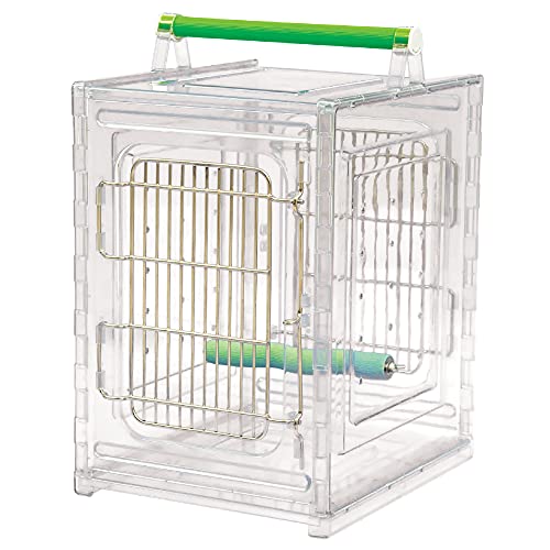 CaitecPerch & Go Vogeltasche aus Polycarbonat, klare Sicht von Featherland Paradise