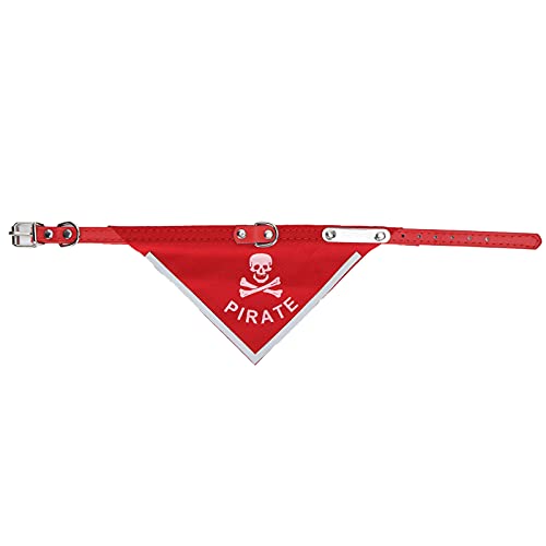Febuliy Fashion Pet Schal Schädel Kopfdesign Verstellbarer Hundehalsband Reflexionspu Halsschal (Xs1.0 * 23-28) von Febuliy