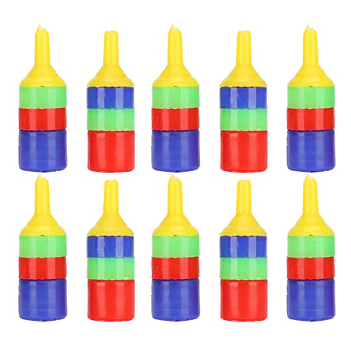 Febuliy 10pcs Fischtankluft Steinblasen Freisetzung Sauerstoffdiffusor Effiziente Belüftungszubehör Kunststoff 4,3 x 1,5 cm von Febuliy