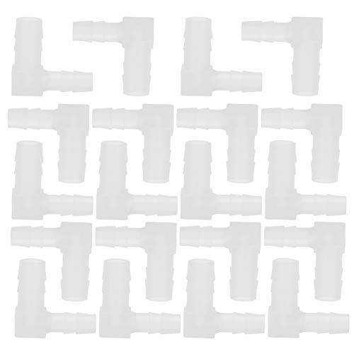 Febuliy Aquarium 90 ° Ellbogenluftpumpenrohradapter 20pcs Fischtankschlauchanschluss Stecker transparenter Mehrzweck für Aquariumluftpumpe von Febuliy