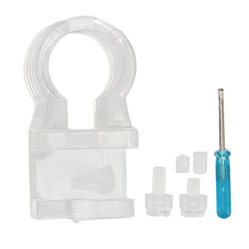 Febuliy Aquarium-Schlauchklemme, transparenter Kunststoff-Befestigungsclip, Aquarium-Wasserrohrhalter (S) von Febuliy
