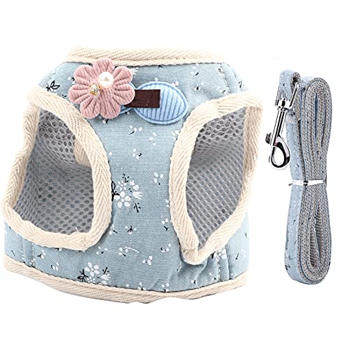 Cotton Mischmischung atmungsaktivem Hunden -Hunden mit Blumendruckweste für Katze Red S m l XL (S) von Febuliy