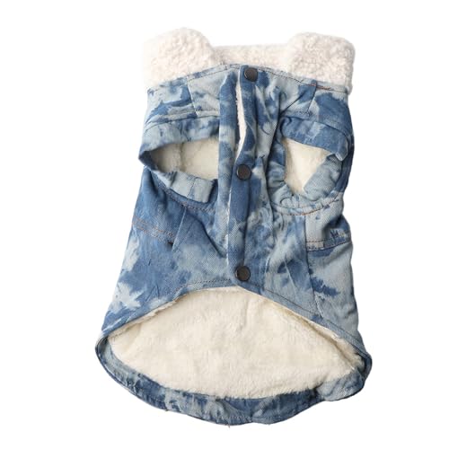 Cotton Western Boy Blau verdicken warme einfache Bewegung für Hunde Winterkleidung (L) von Febuliy