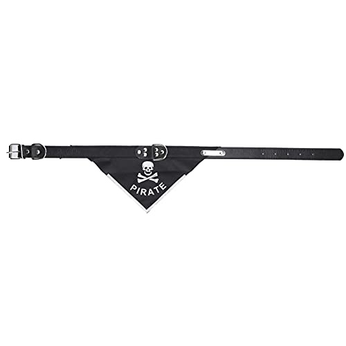Fashion Pet Schal Schädel Kopfdesign Verstellbarer Hundehalsband Reflexionspu Halsschal (L2.5 * 35-45) von Febuliy