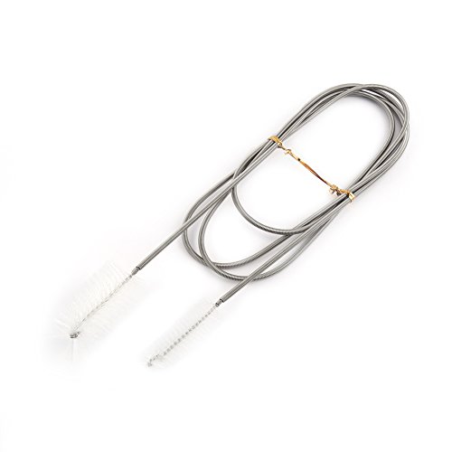 Febuliy Flexible Doppelrohrreinigungsbürste Rohrrohr Fischtank (Transparent) von Febuliy