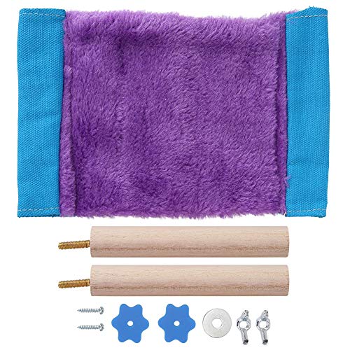 Febuliy Hamster Chinchilla Haustier Hängematte Hängende Käfigbett warme Matte Accessoires für Katze Kleiner Hund Hamster Kaninchen helle Farbe anziehen Interesse Lila (Klein) von Febuliy