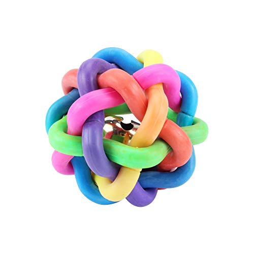 Febuliy Haustier -Bissspielzeug Bunte Bellball Welpe Zahnen Kauenspielzeug für Hundekatze Kleiner Größe Febuliy Haustier -Bissspielzeug Bunte Bellball Welpe Zahnen Kauenspielzeug für Hundekatze Kleiner Größe von Febuliy