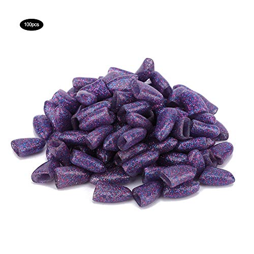 Febuliy Haustierhund weiche PVC -Nagelabdeckung Pfoten Klauenkappe Zubehör für Hunde Kristall rosa Kristallviolett S M l XL (L) von Febuliy