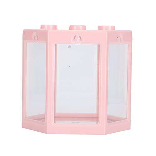Kleine Desktop Plastikfischtank Dekoration Büro Heim niedlich leicht tragbar (Rosa) von Febuliy