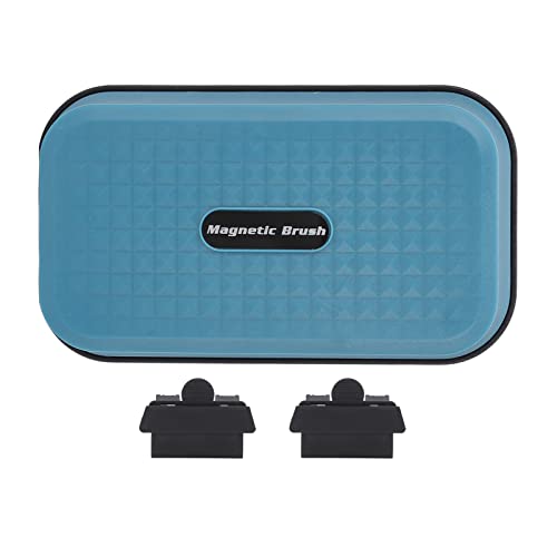 Febuliy Magnetische Aquariumbürste, schwimmender magnetischer Aquarium-Glasreiniger mit Schaber, starker Aquariumreiniger für Aquarien (Magnetic Brush + Carbon Fiber Scraper) von Febuliy
