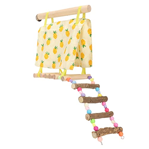 Febuliy Papageienzeltleiter für Vögel, Hamster, Baumstamm und Stoffhängehängematte mit Kletterbrücke, dekoratives Vogelkäfigzubehör Febuliy Papageienzeltleiter für Vögel, Hamster, Baumstamm und Stoffhängehängematte mit Kletterbrücke, dekoratives Vogelkäfigzubehör von Febuliy