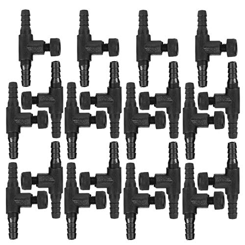 Febuliy Schwarzes ABS-Aquarium-Tee-Stecker 3-Wege-Rohrvolumen Luftströmungsregelventil Fischtank Sauerstoffpumpe Zubehör Febuliy Schwarzes ABS-Aquarium-Tee-Stecker 3-Wege-Rohrvolumen Luftströmungsregelventil Fischtank Sauerstoffpumpe Zubehör von Febuliy