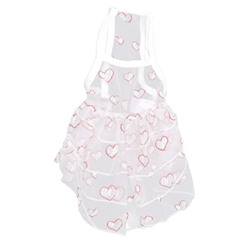 Haustier-Hosenträgerkleid, modisch, niedlich, sonnenfest, Haustier-Spitzenrock für Hunde und Katzen (M) von Febuliy