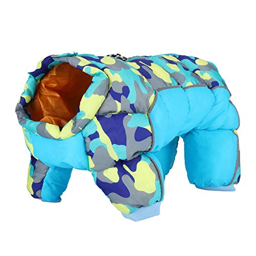 Febuliy Haustier -Hund -Kleidung Winter Warmer Overalls Tarnwelpe Dicker für kaltes Wetter (14#) von Febuliy