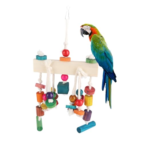 Holzpapageien Spielzeug Haustier Vogel Kaut Klettern Hängende Leiter Swing gesündere helle Farbe Interaktive Unterhaltung unterhaltsam von Febuliy