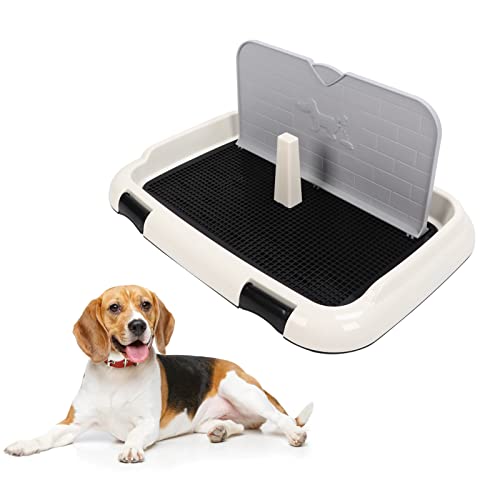 Hundetöpfchen-Tablett für den Innenbereich, Welpen-Trainingsunterlagenhalter mit Wandabdeckung für kleine und mittelgroße Hunde (Black) von Febuliy