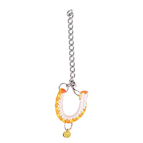 Kleine Haustier Verstellbare Nylon -Lederkragen weiche Haustier Halskragen Haustierkragen (Gelbe Orange) von Febuliy