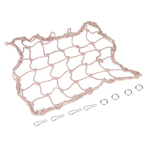 Papageienvögel Spielzeug großer Kletternetz Hanf Seil Lieferungen Haken geeignete Vögel Papageien 38 x 38 cm von Febuliy