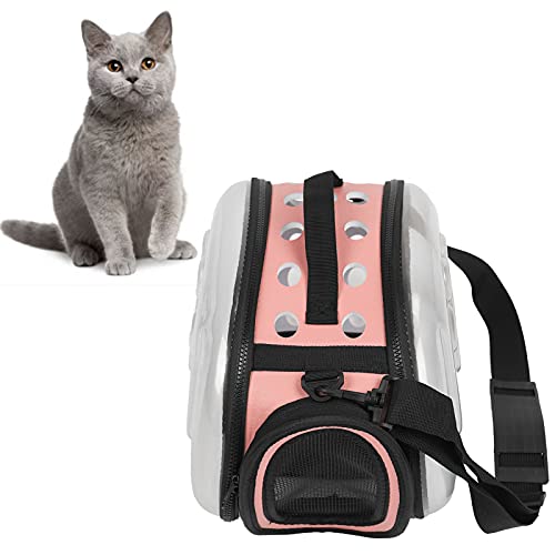 Pet Carrier Fold Transparenter Schulterkäfig für Outdoor-Katzenwelpen-Tragetasche (M) von Febuliy