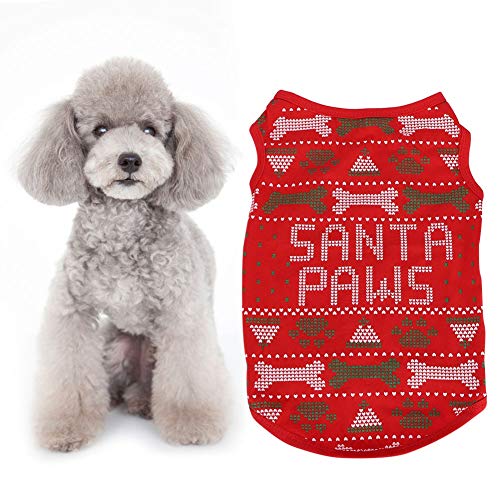 Polyester Weihnachtsknochenmuster weiche Haustierkleidung Festival liefert Hunde Katzen komfortable Bekleidung (M) von Febuliy