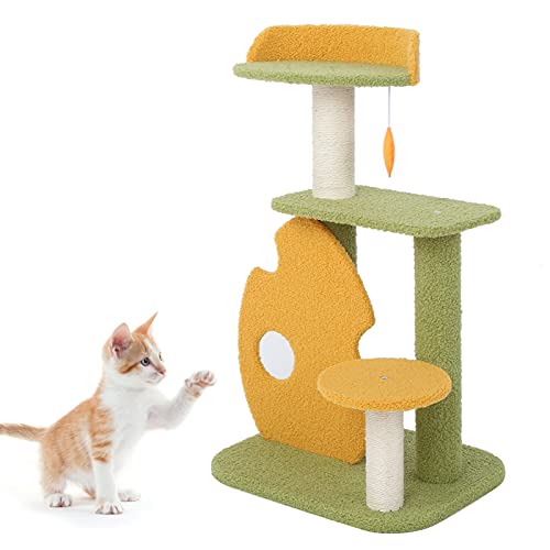 Rain Forest Katzen-Klettergerüst, multifunktional, stabil, Katzenstreu, Katzenbaum, integriertes Villa-Katzenregal, Grün Rain Forest Katzen-Klettergerüst, multifunktional, stabil, Katzenstreu, Katzenbaum, integriertes Villa-Katzenregal, Grün von Febuliy