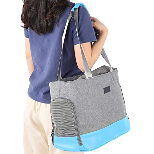 Universelle Haustier-Tragetasche mit Einer Schulter, praktisches, sicheres Design, tragbar für Hunde, Katzen, Kaninchen (Blue) von Febuliy