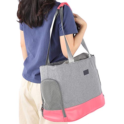 Universelle Haustier-Tragetasche mit Einer Schulter, praktisches, sicheres Design, tragbar für Hunde, Katzen, Kaninchen (Pink) von Febuliy