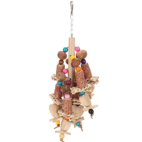Vogel-Kauspielzeug, bunt, gesund, Maiskolben, Nüsse, Papageien-Beißspielzeug mit Haken zum Aufhängen, Sittich-Wellensittich-Käfig-Dekoration Vogel-Kauspielzeug, bunt, gesund, Maiskolben, Nüsse, Papageien-Beißspielzeug mit Haken zum Aufhängen, Sittich-Wellensittich-Käfig-Dekoration von Febuliy