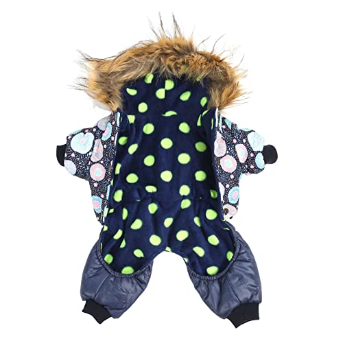 warme Kapuze, verdickte Haustier-Daunenjacke für kleine, mittelgroße und große Hunde (XL) von Febuliy