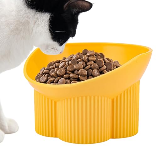 Erhöhte, geneigte Katzennäpfe – um 15 Grad geneigter erhöhter Katzennapf, Macaron-Farbe, erhöht, geneigt, Schnurrhaar, freundliches Fütterungszubehör für Katzen und Kätzchen Fecfucy von Fecfucy