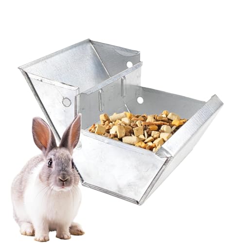 Fecfucy Heu-Futterspender für Kaninchen, robuster Kaninchen-Futterspender – große Kapazität, Wasser-Futterbehälter für Haustiere, hält mehrere Tage an Futter für Kaninchen, Meerschweinchen, Chinc von Fecfucy