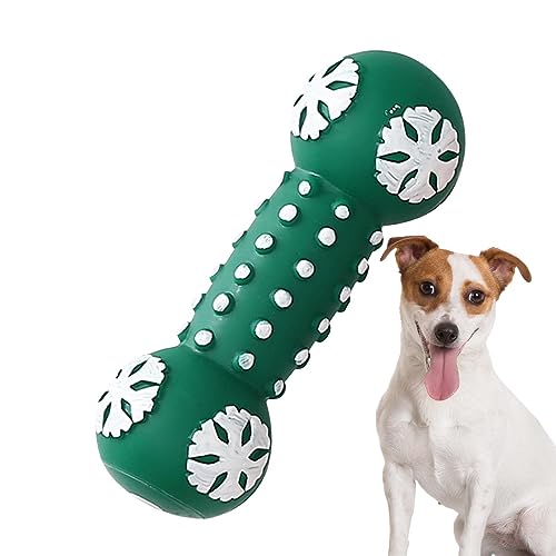 Fecfucy Kauspielzeug für Hunde, quietschendes Hundespielzeug, Weihnachtsmotiv, Haustierspielzeug für Training und Zahnreinigung, interaktives Spielzeug für kleine/mittelgroße und große Hunde von Fecfucy