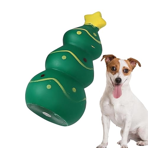 Fecfucy Kauspielzeug für Hunde – Quietschendes Welpenspielzeug, Weihnachts-Kauspielzeug für kleine, mittelgroße und große Rassen, Zahnreinigung, unterstützt aktives Beißen von Fecfucy