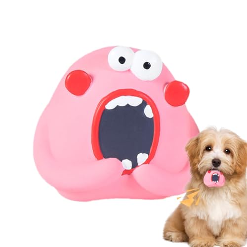 Fecfucy Latex-Hundespielzeug – Gummi-Hundespielzeug für kleine Hunde, Haustierzahnung, kleine quietschende Bälle, weiches Gummi, interaktives Quietschen für Welpen, lustiges Design, Latex-Spielzeug von Fecfucy