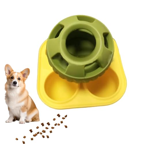 Fecfucy Leckerli-Spielzeugball für Hunde – Hundeballspender für interaktives Spielen – Leckerli-Ball Futterspender Spielzeug für kleine bis mittelgroße Welpen von Fecfucy