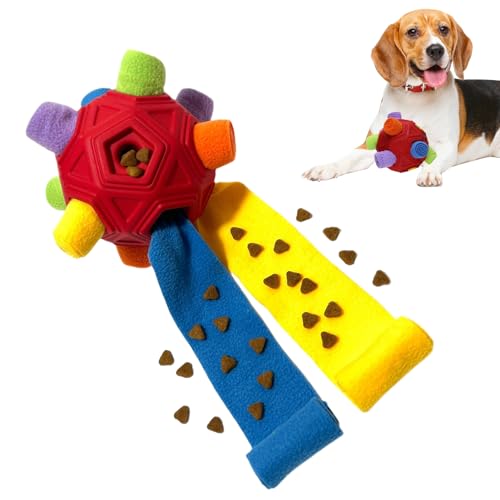 Fecfucy Schnüffelspielzeug für Hunde, langsames Futtersuchenspielzeug, Leckerli-Spiel, Schnüffelball, Hundekau- und Puzzle-Spielzeug, langsames Essen, Schnüffelball, bequemes Hundespielzeug, Grabspiel von Fecfucy