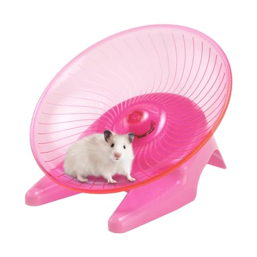 Hamster-Laufräder | Stabile Hamster Transparentes Untertassenrad Modisch - Indoor-Hamsterspielzeug für Hamster, Goldbären, Rennmäuse mit fettem Schwanz, Honighasen, Zwerghamster Fecfucy von Fecfucy